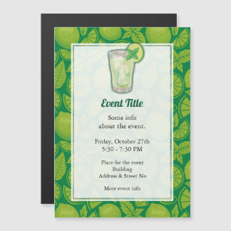 Mojito Cocktail Magnetic Invitation