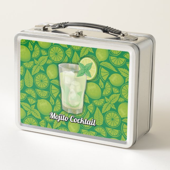 Mojito Cocktail Metal Lunch Box (Front)
