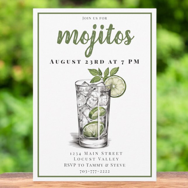 Mojito Cocktail Party Invitation (Creator Uploaded)