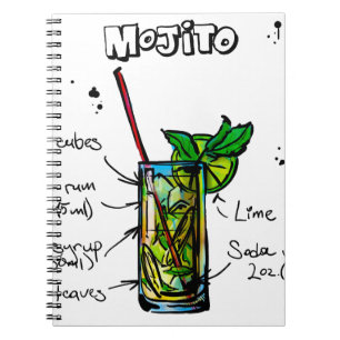 Mojito Cocktail Recipe Notebook