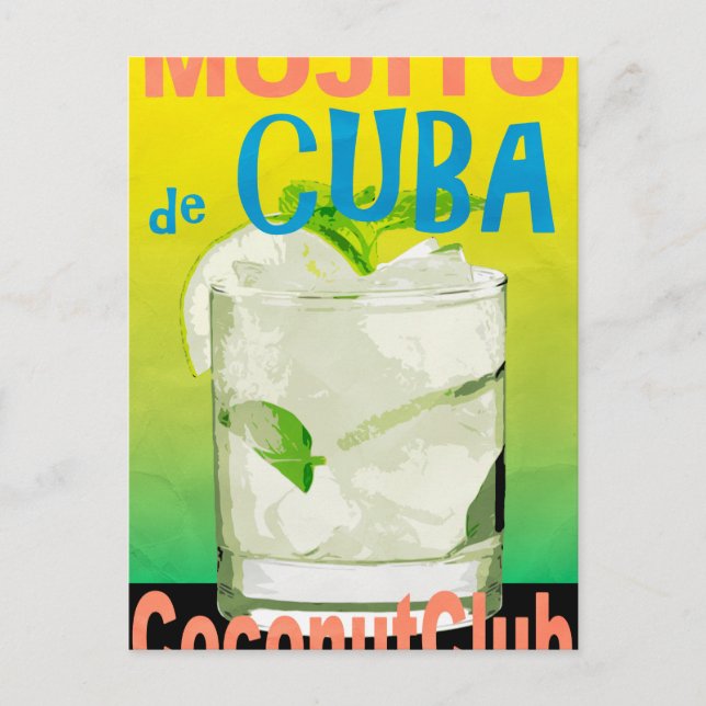 Mojito De Cuba Postcard (Front)