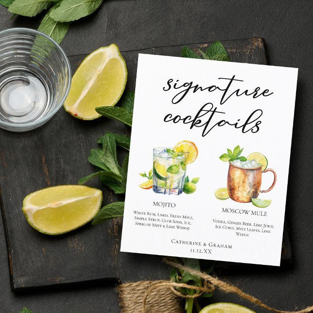 Mojito Moscow Mule Signature Cocktails Menu (Creator Uploaded)