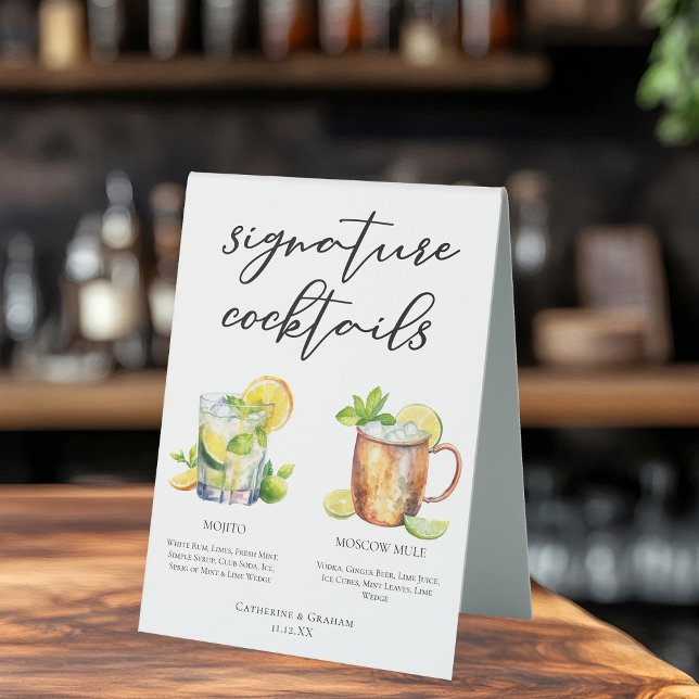 Mojito Moscow Mule Signature Cocktails Menu (Creator Uploaded)