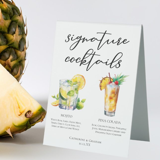 Mojito Piña Colada Signature Cocktails Menu (Creator Uploaded)