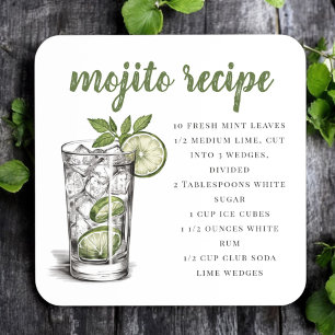Mojito Recipe Coaster