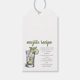 Mojito Recipe Gift Tags