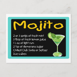 Mojito Recipe Postcard