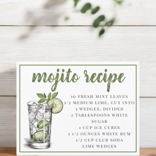 Mojito Recipe Postcard