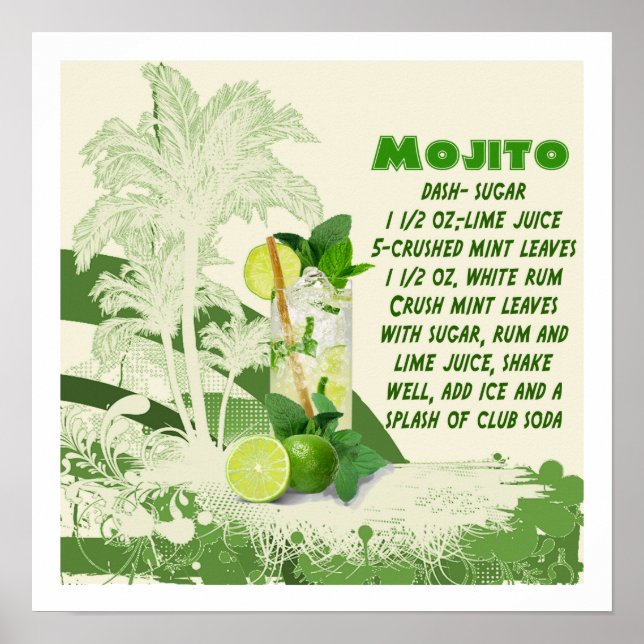 Mojito Recipe Print (Front)