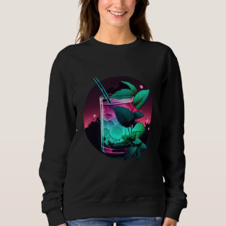 Mojito Synthwave 80s Retrowave Aesthetic  2 Sweatshirt