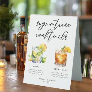 Mojito Whiskey Sour Signature Cocktails Menu