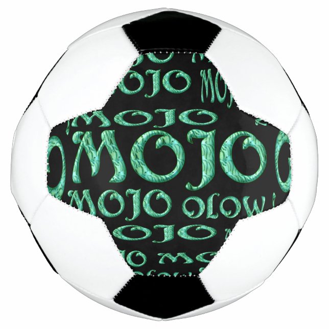 Mojo black soccer ball (Front)