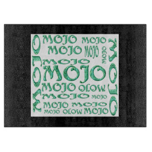 Mojo black white glass cutting board