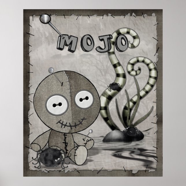 MOJO Gothic Voodoo Doll Folk Art Poster (Front)