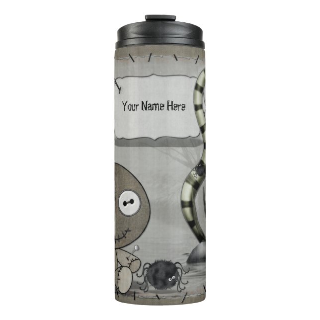 MOJO Gothic Voodoo Doll PERSONALIZED Thermal Tumbler (Front)