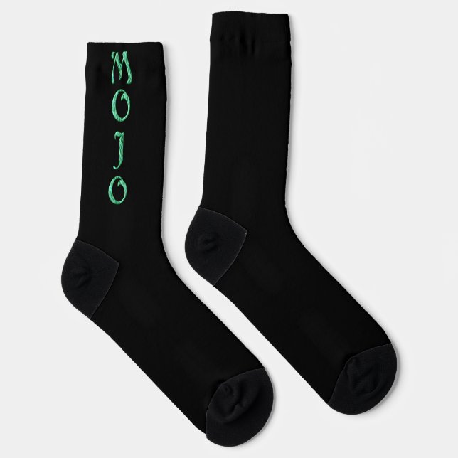 Mojo green and black premium socks (Right)