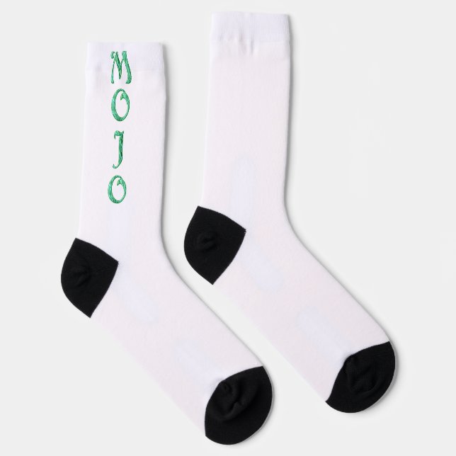 Mojo green and white premium socks (Right)