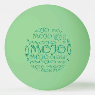 Mojo green magic green glow 1-star ping pong ball