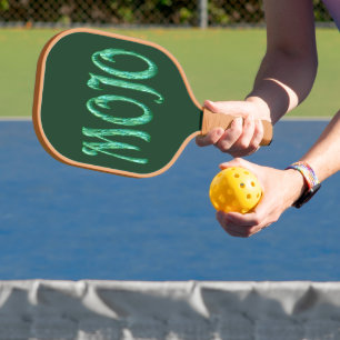 Mojo green n tan pickleball paddle carbon