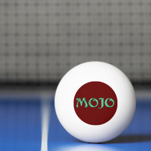 Mojo green red white 3-star ping pong ball