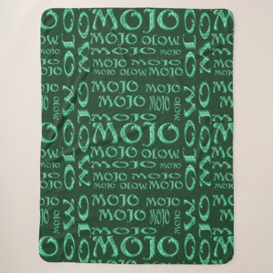 Mojo green sherpa blanket