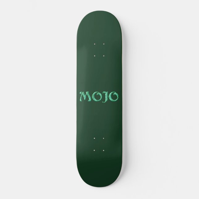 Mojo green skateboard (Front)