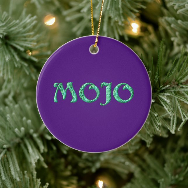 Mojo purple hanging round ornament (Tree)