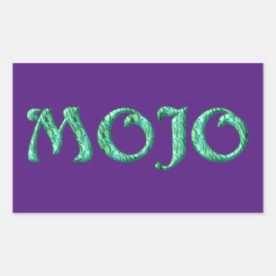 Mojo purple rectangle stickers