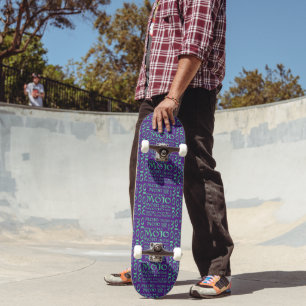 Mojo purple skateboard