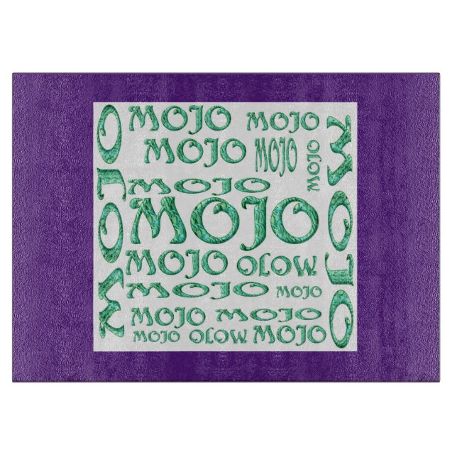 Mojo purple white glass cutting board (Front)