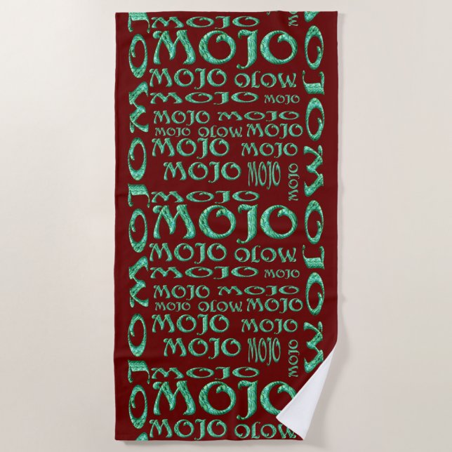 Mojo red beach towel (Front)