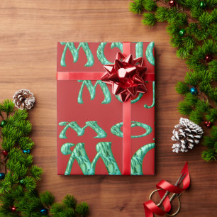 Mojo red matte wrapping paper