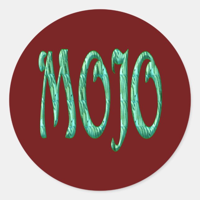 Mojo red round stickers (Front)