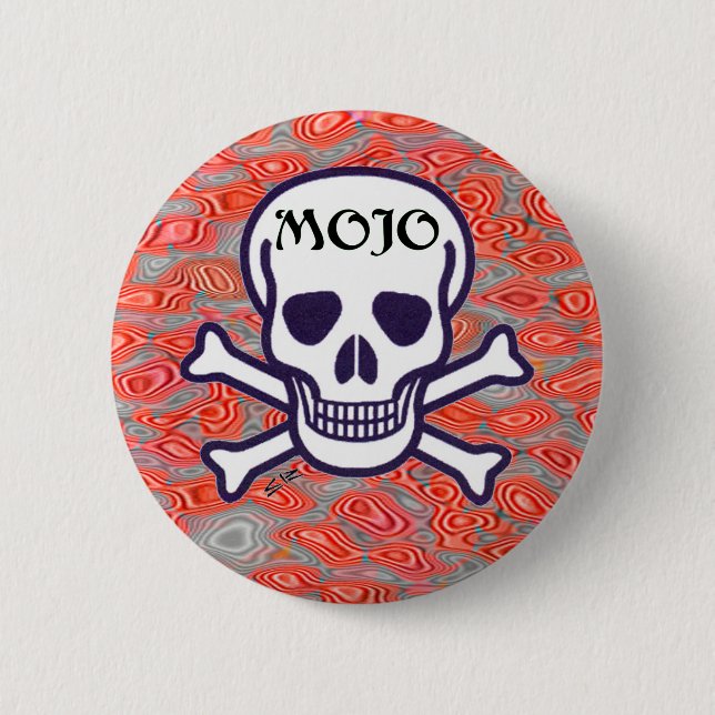 Mojo Skull lava button button (Front)