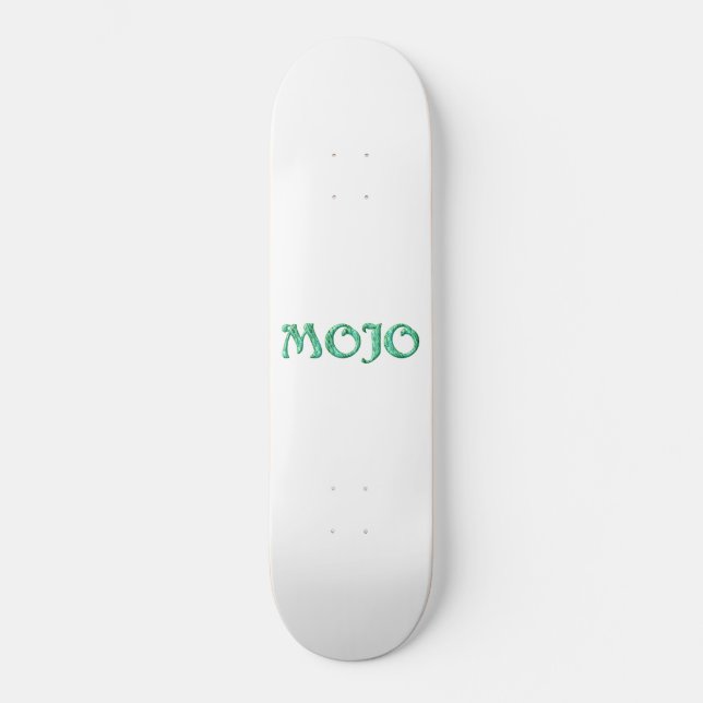 Mojo white skateboard (Front)