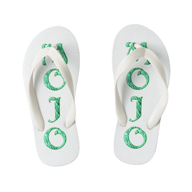 Mojo white toddler flip flops (Footbed)