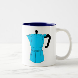 Moka Espresso Coffee Pot Two-Tone Coffee Mug