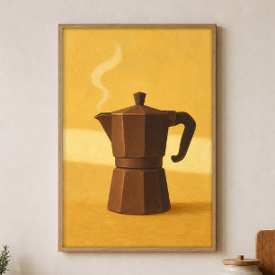 Moka Morning Watercolour Cottagecore Art Poster
