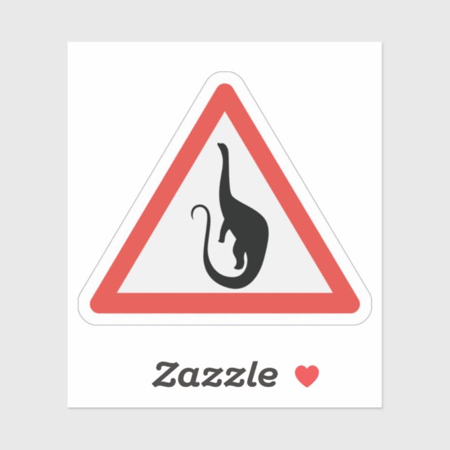 Mokele-Mbembe Congo Dinosaur Road Sign (Sheet)