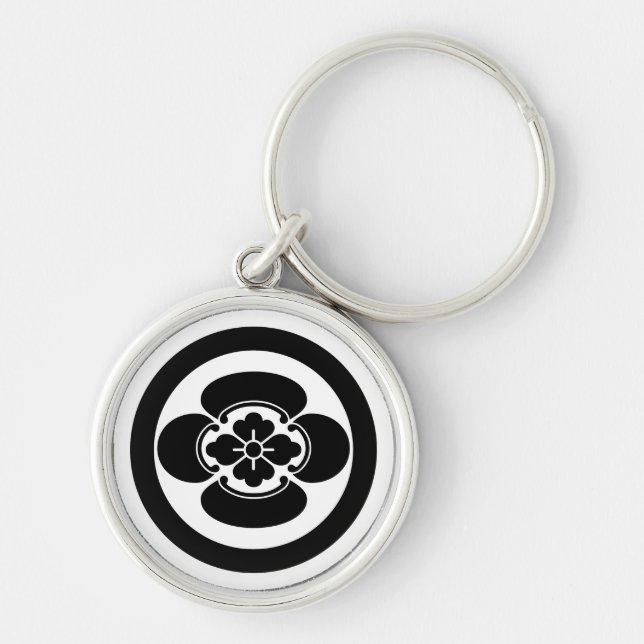 Mokko in a circle key ring (Front)