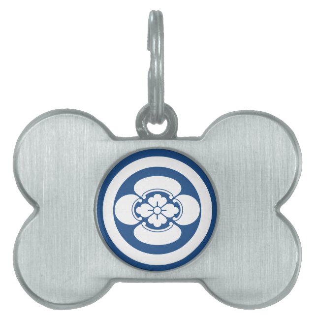 Mokko in a circle pet ID tag (Front)