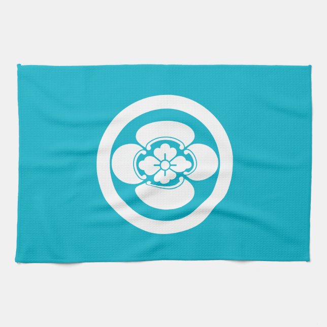 Mokko in a circle tea towel (Horizontal)