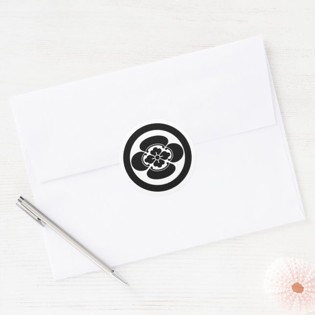 Mokko in circle classic round sticker (Envelope)