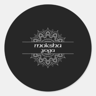 Moksha Yoga Type Mandala Graphic Classic Round Sticker