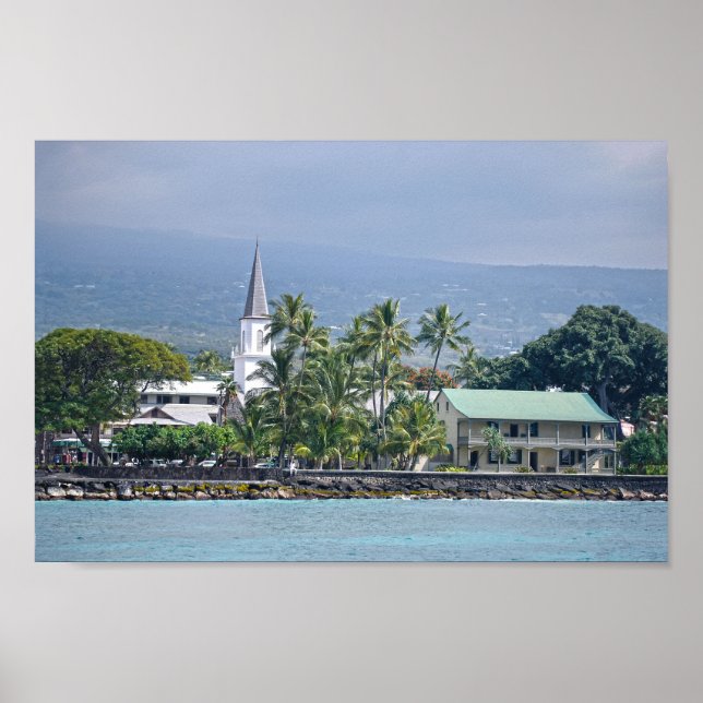 Mokuaikaua Church, Hulihee Palace, Kailua-Kona, HI Poster (Front)