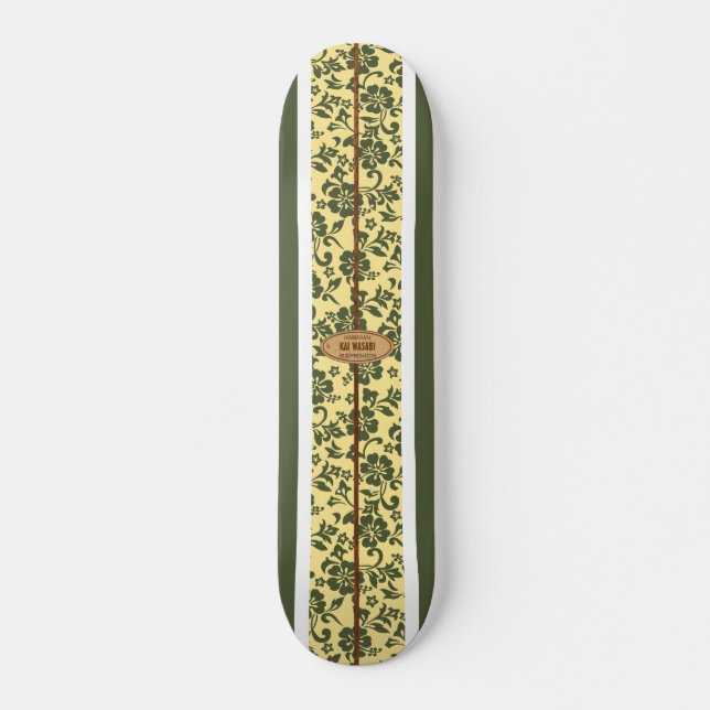 Mokuleia Customisable Vintage Surf Skateboard (Front)