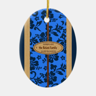 Mokuleia Customisable Vintage Surfboard Ornament