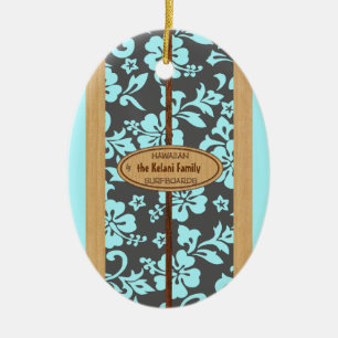 Mokuleia Customisable Vintage Surfboard Ornament