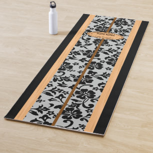 Mokuleia Hawaiian Hibiscus Monogram Surfboard Yoga Mat