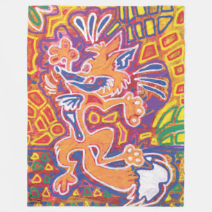 Mola2 Illustration Fleece Blanket